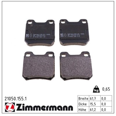 ZIMMERMANN 21050.155.1 Číslo výrobce: 21050. EAN: 4250238733430.
