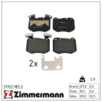 ZIMMERMANN 21152.185.2 Číslo výrobce: 21152. EAN: 4250238792628.