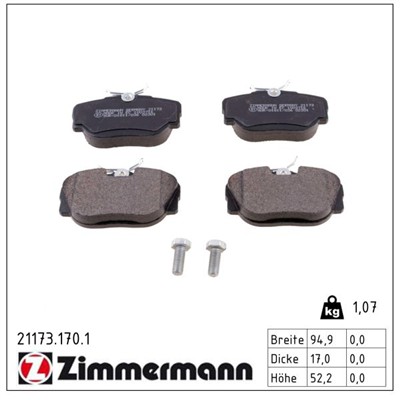 ZIMMERMANN 21173.170.1 Číslo výrobce: 21173. EAN: 4250238733850.