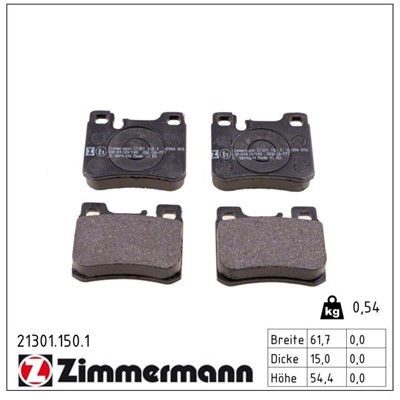 ZIMMERMANN 21301.150.1 Číslo výrobce: 21301. EAN: 4250238734277.