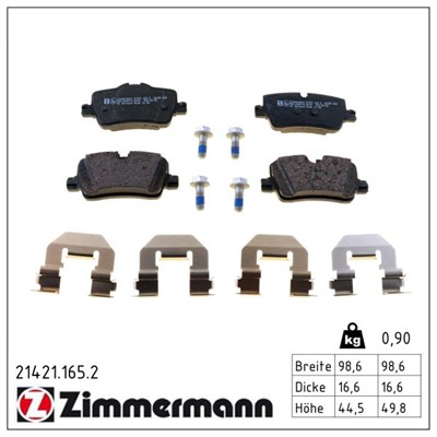 ZIMMERMANN 21421.165.2 Číslo výrobce: 21421. EAN: 4250238785224.