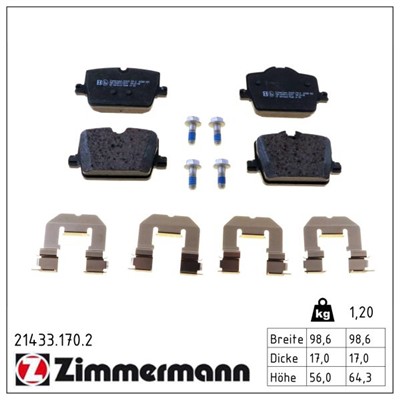 ZIMMERMANN 21433.170.2 Číslo výrobce: 21433. EAN: 4250238785743.