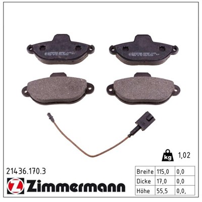 ZIMMERMANN 21436.170.3 Číslo výrobce: 21436. EAN: 4250238734727.