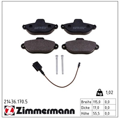 ZIMMERMANN 21436.170.5 Číslo výrobce: 21436. EAN: 4250238756873.
