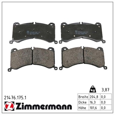 ZIMMERMANN 21476.175.1 Číslo výrobce: 21476. EAN: 4250238792871.