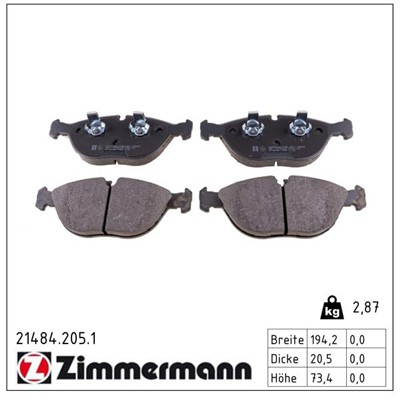ZIMMERMANN 21484.205.1 Číslo výrobce: 21484. EAN: 4250238754039.