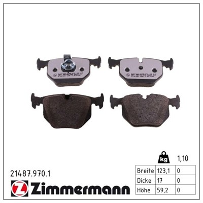 ZIMMERMANN 21487.970.1 Číslo výrobce: 21282. EAN: 4250238778684.
