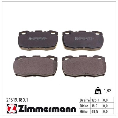 ZIMMERMANN 21519.180.1 Číslo výrobce: 21519. EAN: 4250238735045.