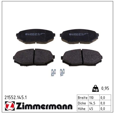 ZIMMERMANN 21552.145.1 Číslo výrobce: 21552. EAN: 4250238735168.