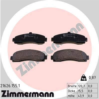 ZIMMERMANN 21626.155.1 Číslo výrobce: 21626. EAN: 4250238735434.
