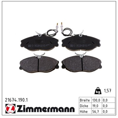 ZIMMERMANN 21674.190.1 Číslo výrobce: 21674. EAN: 4250238735618.