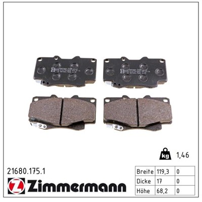 ZIMMERMANN 21680.175.1 Číslo výrobce: 21679. EAN: 4250238768197.