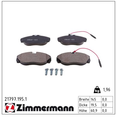 ZIMMERMANN 21797.195.1 Číslo výrobce: 21797. EAN: 4250238736011.