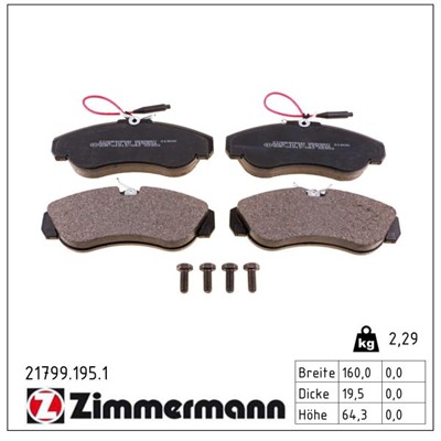 ZIMMERMANN 21799.195.1 Číslo výrobce: 21799. EAN: 4250238736028.