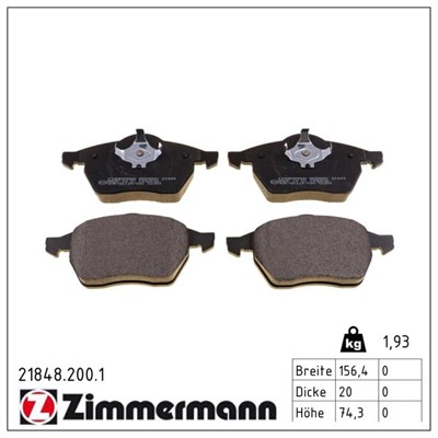 ZIMMERMANN 21848.200.1 Číslo výrobce: 21848. EAN: 4250238736165.
