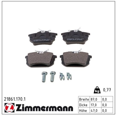 ZIMMERMANN 21861.170.1 Číslo výrobce: 21861. EAN: 4250238736196.