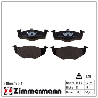 ZIMMERMANN 21866.170.1 Číslo výrobce: 21866. EAN: 4250238736240.
