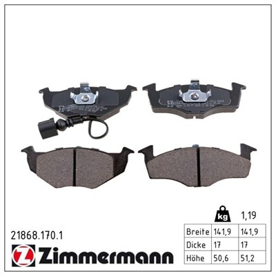 ZIMMERMANN 21868.170.1 Číslo výrobce: 21866. EAN: 4250238736264.