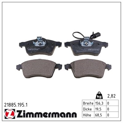 ZIMMERMANN 21885.195.1 Číslo výrobce: 21883. EAN: 4250238736318.