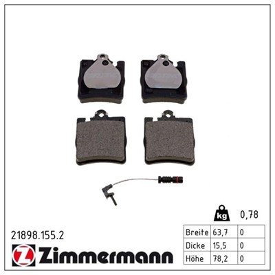 ZIMMERMANN 21898.155.2 Číslo výrobce: 21898. EAN: 4250238736356.