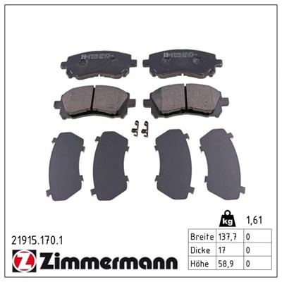 ZIMMERMANN 21915.170.1 Číslo výrobce: 21915. EAN: 4250238736417.