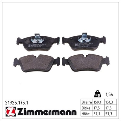 ZIMMERMANN 21925.175.1 Číslo výrobce: 21925. EAN: 4250238736462.