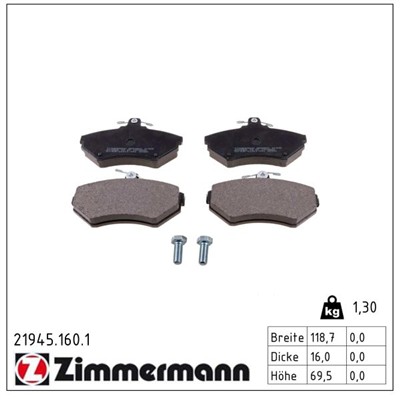 ZIMMERMANN 21945.160.1 Číslo výrobce: 21945. EAN: 4250238736578.