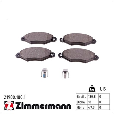 ZIMMERMANN 21980.180.1 Číslo výrobce: 21978. EAN: 4250238736691.