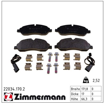 ZIMMERMANN 22034.170.2 Číslo výrobce: 22034. EAN: 4250238776024.