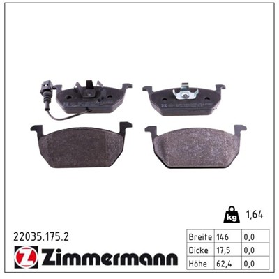 ZIMMERMANN 22035.175.2 Číslo výrobce: 22035. EAN: 4250238767237.