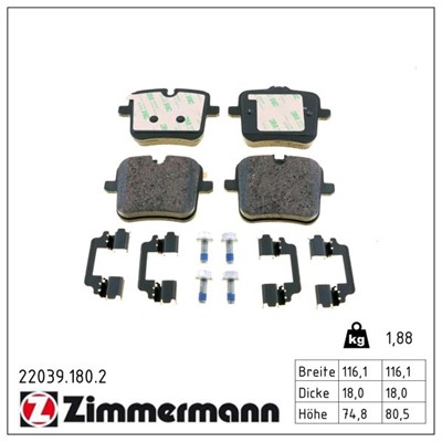 ZIMMERMANN 22039.180.2 Číslo výrobce: 22039. EAN: 4250238783435.