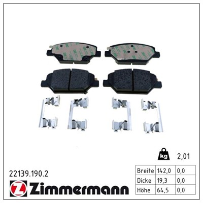 ZIMMERMANN 22139.190.2 Číslo výrobce: 22138. EAN: 4250238783459.