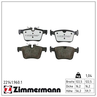 ZIMMERMANN 22141.960.1 Číslo výrobce: 22141. EAN: 4250238793656.