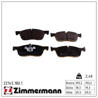 ZIMMERMANN 22145.180.1 Číslo výrobce: 22145. EAN: 4250238778134.
