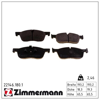 ZIMMERMANN 22146.180.1 Číslo výrobce: 22146. EAN: 4250238778318.