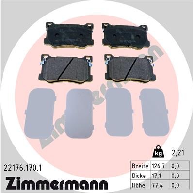 ZIMMERMANN 22176.170.1 Číslo výrobce: 22176. EAN: 4250238785576.