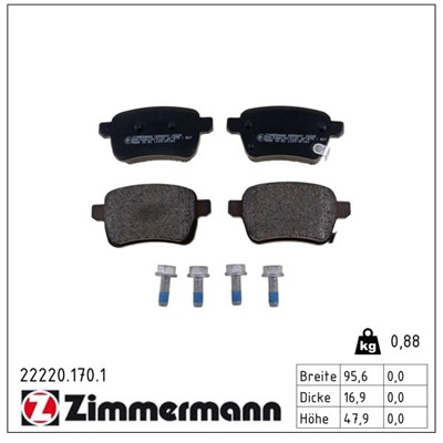 ZIMMERMANN 22220.170.1 Číslo výrobce: 22220. EAN: 4250238769170.