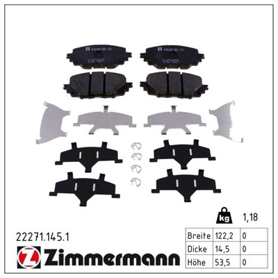 ZIMMERMANN 22271.145.1 Číslo výrobce: 22271. EAN: 4250238779643.