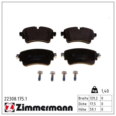 ZIMMERMANN 22308.175.1 Číslo výrobce: 22308. EAN: 4250238778073.