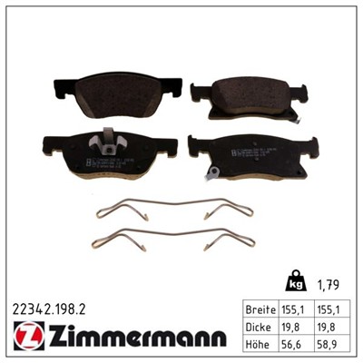 ZIMMERMANN 22342.198.2 Číslo výrobce: 22342. EAN: 4250238778264.