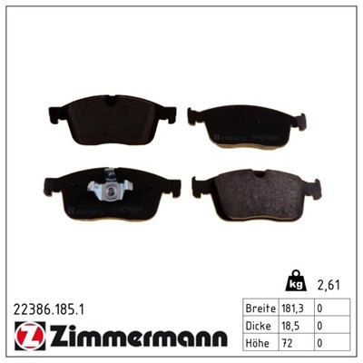 ZIMMERMANN 22386.185.1 Číslo výrobce: 22386. EAN: 4250238778233.