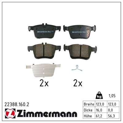 ZIMMERMANN 22388.160.2 Číslo výrobce: 22388. EAN: 4250238792772.