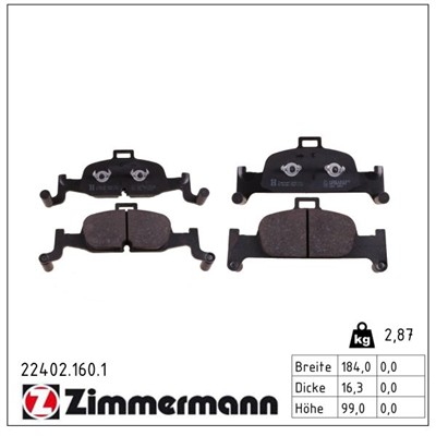 ZIMMERMANN 22402.160.1 Číslo výrobce: 22402. EAN: 4250238779834.