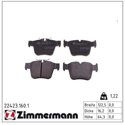 ZIMMERMANN 22423.160.1 Číslo výrobce: 22423. EAN: 4250238780328.