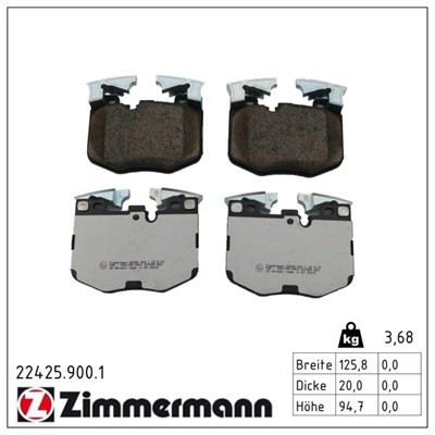 ZIMMERMANN 22425.900.1 Číslo výrobce: 22425. EAN: 4250238788904.