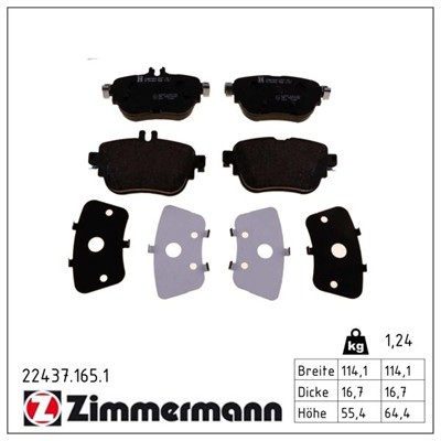 ZIMMERMANN 22437.165.1 Číslo výrobce: 22437. EAN: 4250238779995.
