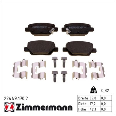 ZIMMERMANN 22449.170.2 Číslo výrobce: 22449. EAN: 4250238780755.