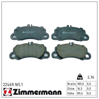 ZIMMERMANN 22469.165.1 Číslo výrobce: 22469. EAN: 4250238787709.