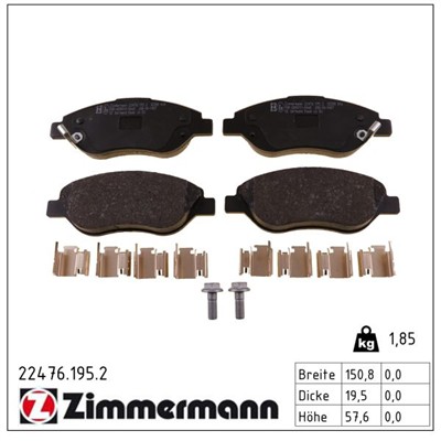 ZIMMERMANN 22476.195.2 Číslo výrobce: 22476. EAN: 4250238780410.