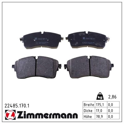 ZIMMERMANN 22485.170.1 Číslo výrobce: 22485. EAN: 4250238785057.